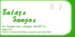 balazs hangos business card